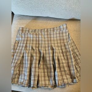 Plaid Pleated Skirt